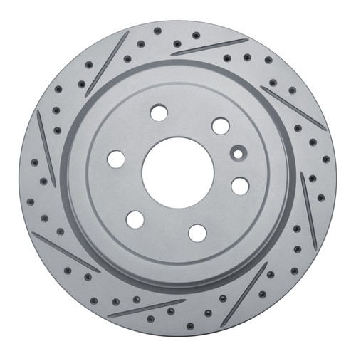 R1 10-16 Cadillac Srx Rear Left Drilled & Slotted Geo-Carbon Rotor