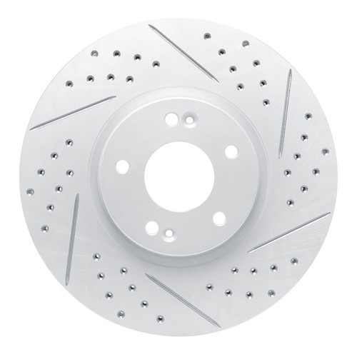 R1 07-12 Hyundai Veracruz Front Right Drilled & Slotted Geo-Carbon Rotor