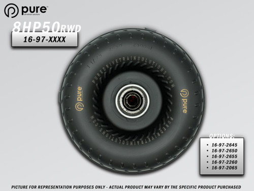 Pure Drivetrain 8HP50 High Performance Billet Race Torque Converter - 26/50 Stator -RWD
