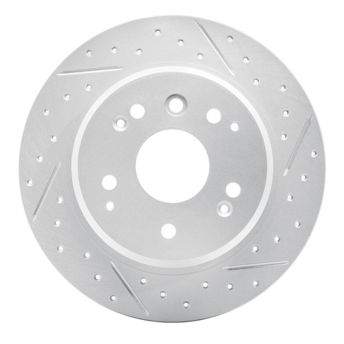R1 99-11 Acura TL Rear Right Drilled & Slotted Geo-Carbon Rotor