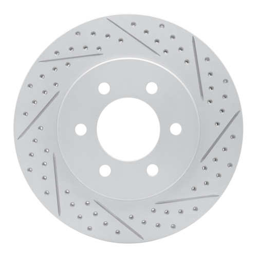 R1 02-06 Ford Expedition Front Right Drilled & Slotted Geo-Carbon Rotor