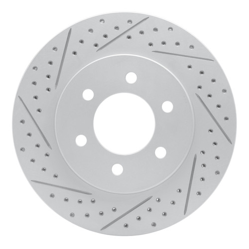 R1 02-06 Ford Expedition Front Left Drilled & Slotted Geo-Carbon Rotor