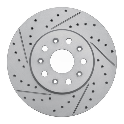R1 14-20 Cadillac Cts Front Left Drilled & Slotted Geo-Carbon Rotor