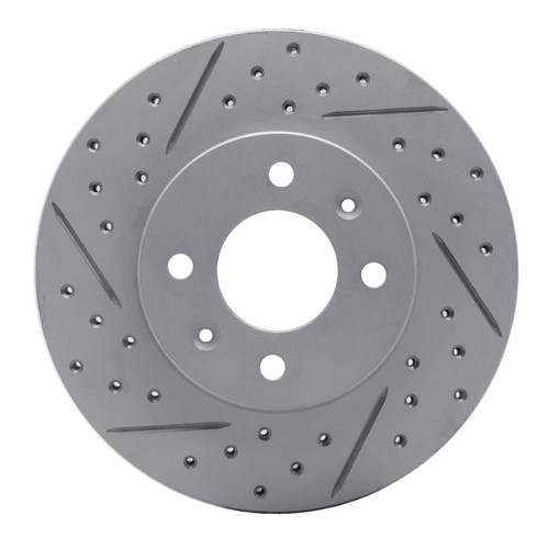 R1 12-25 Dodge Attitude (Mexico) Front Right Drilled & Slotted Geo-Carbon Rotor