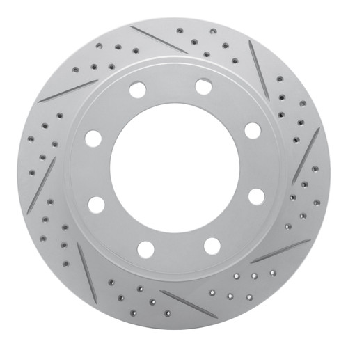 R1 99-05 Ford F-350 Super Duty 2WD Rear Right Drilled & Slotted Geo-Carbon Rotor