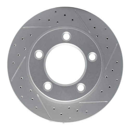 R1 07-15 Ford Edge Front Right Drilled & Slotted Geo-Carbon Rotor