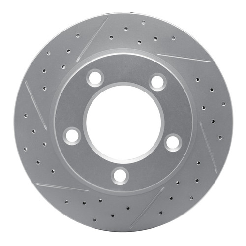 R1 07-15 Ford Edge Front Left Drilled & Slotted Geo-Carbon Rotor