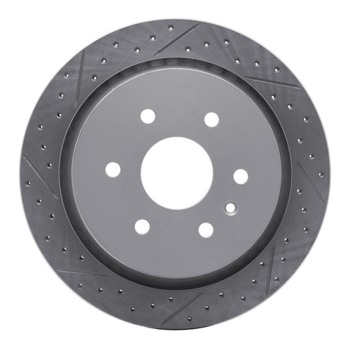 R1 13-19 Cadillac Xts Rear Left Drilled & Slotted Geo-Carbon Rotor