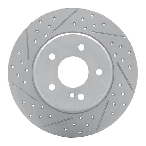 R1 94-11 Mercedes-Benz E420 Rear Left Drilled & Slotted Geo-Carbon Rotor