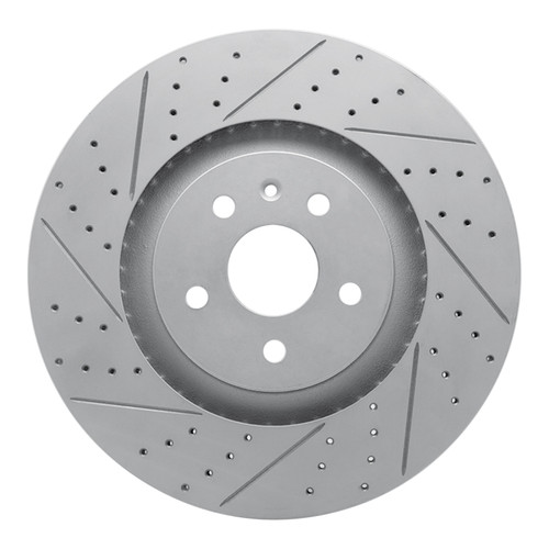 R1 09-15 Cadillac Cts Front Left Drilled & Slotted Geo-Carbon Rotor
