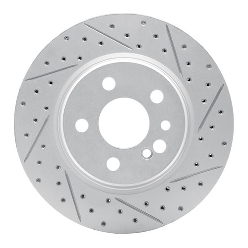 R1 92-99 Mercedes-Benz 500Sec Rear Right Drilled & Slotted Geo-Carbon Rotor