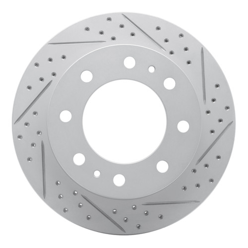 R1 01-25 Chevrolet Silverado 3500 Front Right Drilled & Slotted Geo-Carbon Rotor