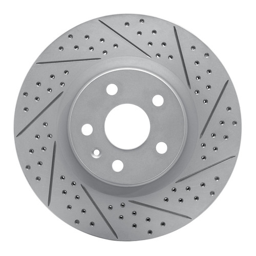 R1 08-17 Cadillac Cts Front Right Drilled & Slotted Geo-Carbon Rotor