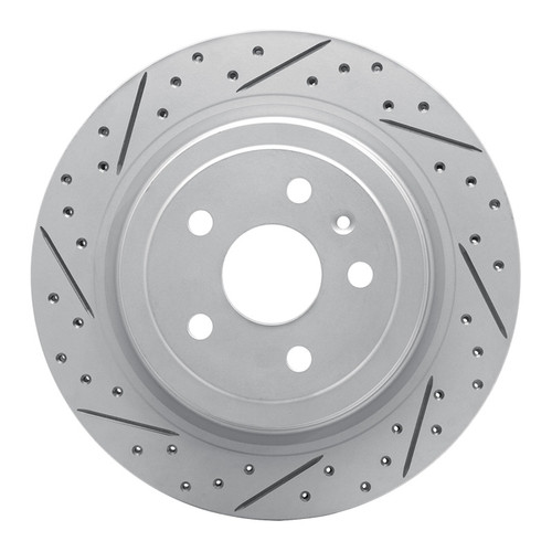 R1 08-14 Cadillac Cts Rear Left Drilled & Slotted Geo-Carbon Rotor