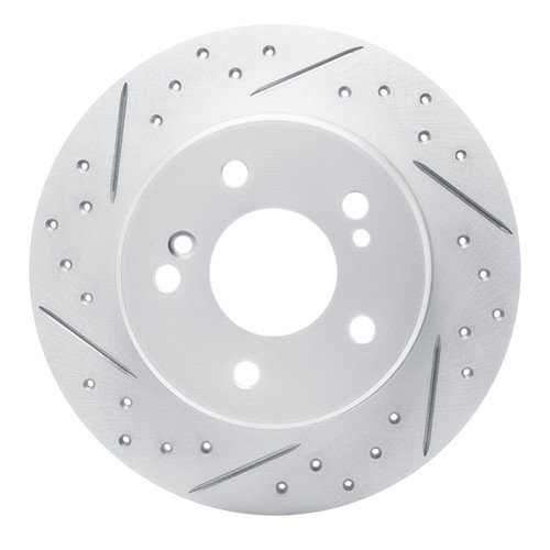 R1 87-15 Chrysler Crossfire Rear Left Drilled & Slotted Geo-Carbon Rotor