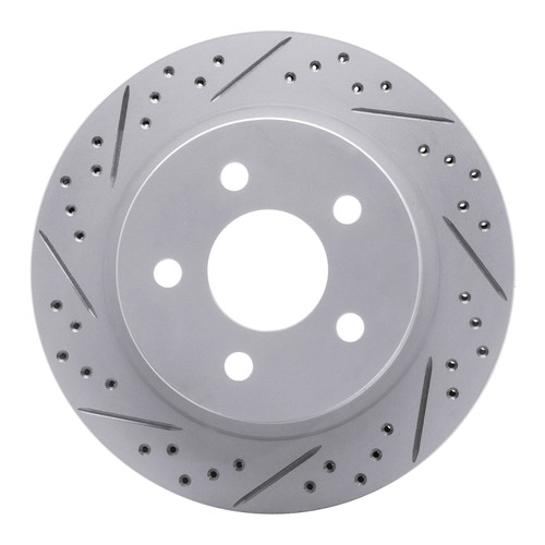 R1 93-97 Chevrolet Camaro Rear Left Drilled & Slotted Geo-Carbon Rotor