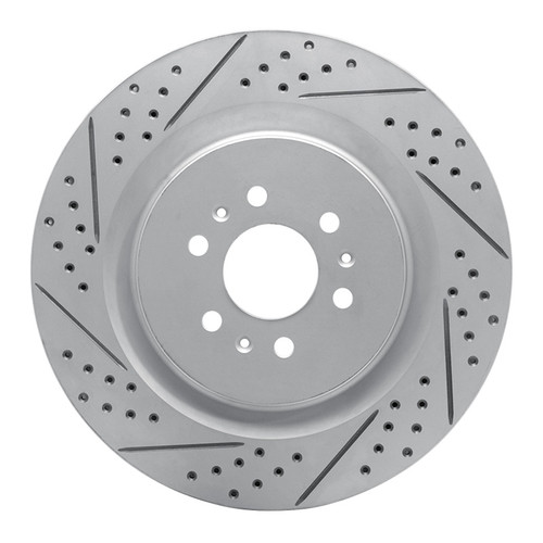 R1 04-11 Cadillac Cts Rear Left Drilled & Slotted Geo-Carbon Rotor