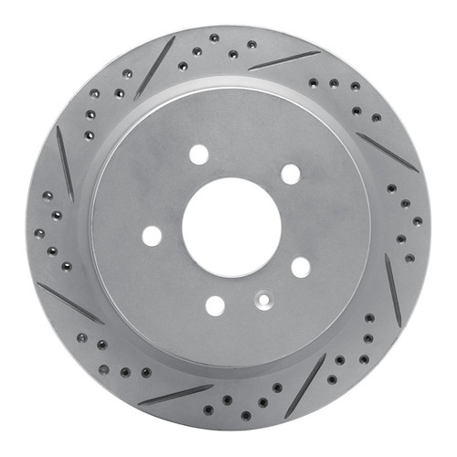 R1 03-11 Cadillac Cts Rear Left Drilled & Slotted Geo-Carbon Rotor