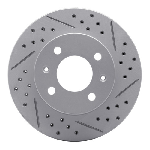 R1 03-06 Dodge Verna (Mexico) Front Right Drilled & Slotted Geo-Carbon Rotor