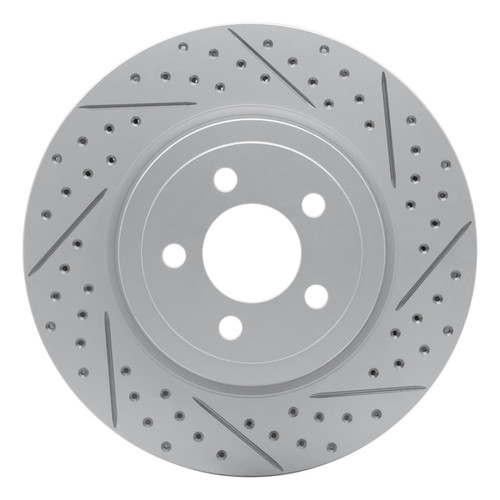 R1 05-23 Chrysler 300 Front Right Drilled & Slotted Geo-Carbon Rotor