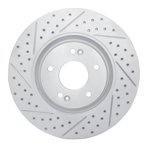 R1 11-25 Hyundai Sonata Front Left Drilled & Slotted Geo-Carbon Rotor