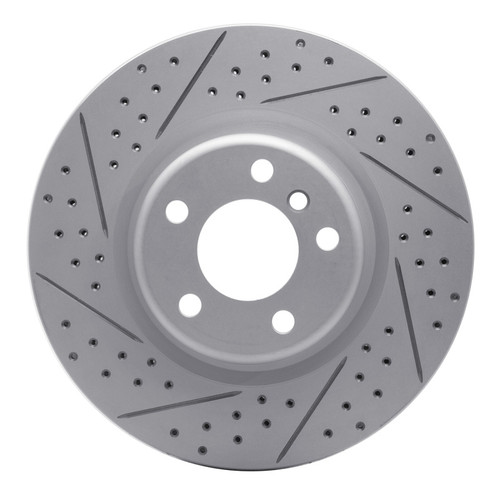 R1 12-20 BMW 118i (Mexico) Rear Left Drilled & Slotted Geo-Carbon Rotor