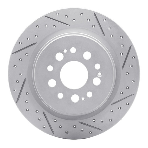 R1 17-26 Acura Rdx Rear Right Drilled & Slotted Geo-Carbon Rotor