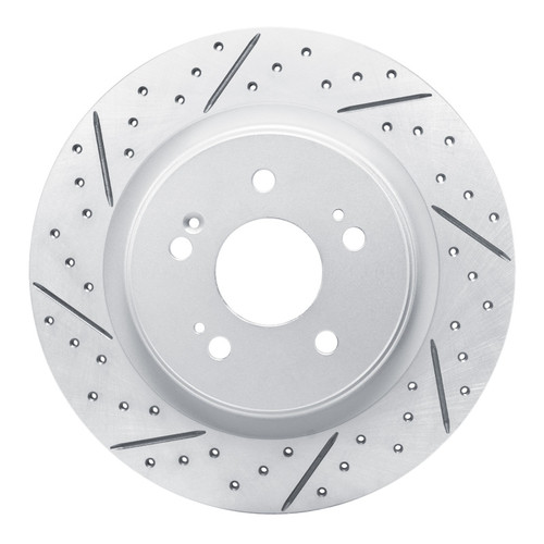 R1 18-26 Honda Odyssey Rear Left Drilled & Slotted Geo-Carbon Rotor