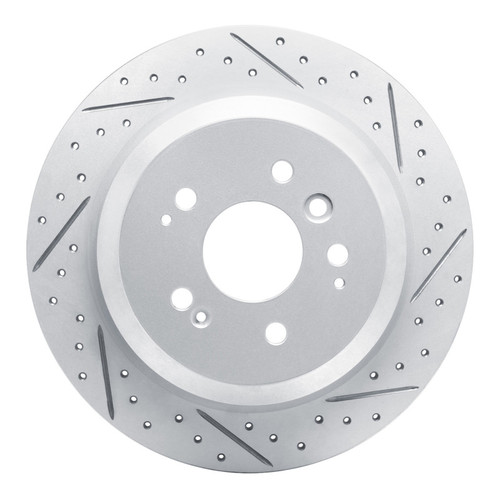 R1 16-26 Honda Pilot Rear Right Drilled & Slotted Geo-Carbon Rotor