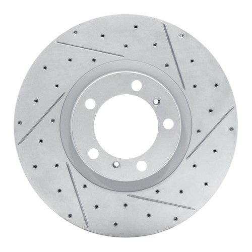 R1 10-24 Audi RS E-Tron Gt Right Front Drilled & Slotted Geo-Carbon Rotor