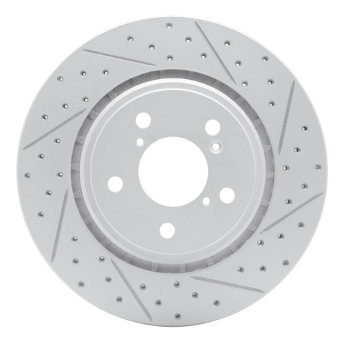 R1 15-26 Acura Mdx Front Right Drilled & Slotted Geo-Carbon Rotor