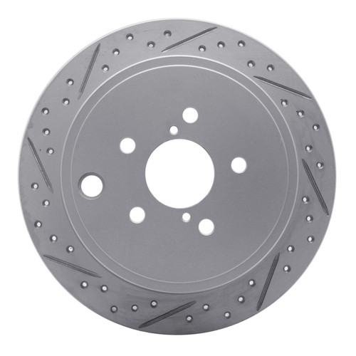 R1 08-15 Subaru BRZ Rear Left Drilled & Slotted Geo-Carbon Rotor