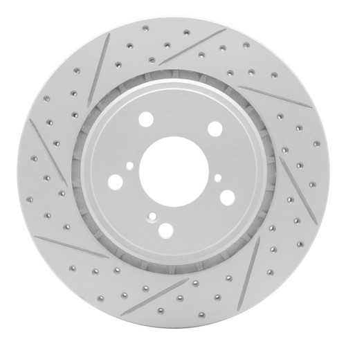 R1 15-26 Acura Mdx Front Left Drilled & Slotted Geo-Carbon Rotor