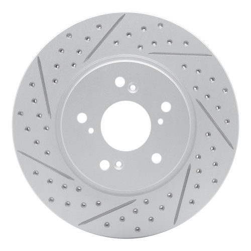 R1 07-16 Acura Rdx Front Left Drilled & Slotted Geo-Carbon Rotor