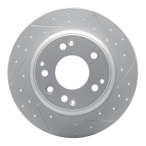 R1 91-99 Acura Legend Rear Right Drilled & Slotted Geo-Carbon Rotor