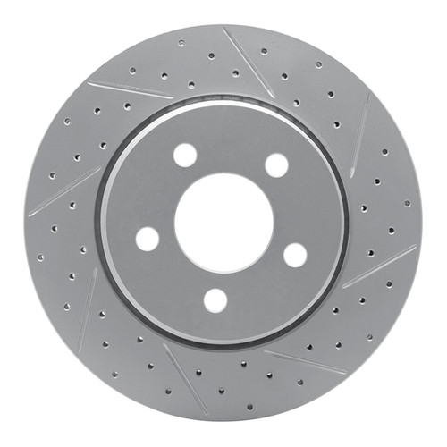 R1 07-12 Dodge Nitro Front Right Drilled & Slotted Geo-Carbon Rotor