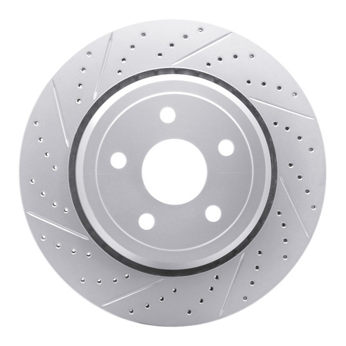R1 12-25 Dodge Durango Rear Left Drilled & Slotted Geo-Carbon Rotor