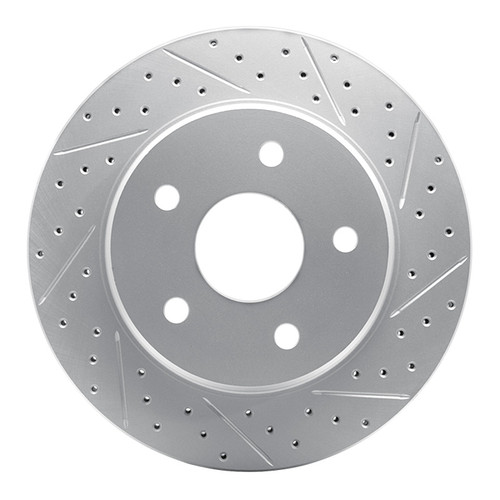 R1 02-24 Chrysler Aspen Front Right Drilled & Slotted Geo-Carbon Rotor