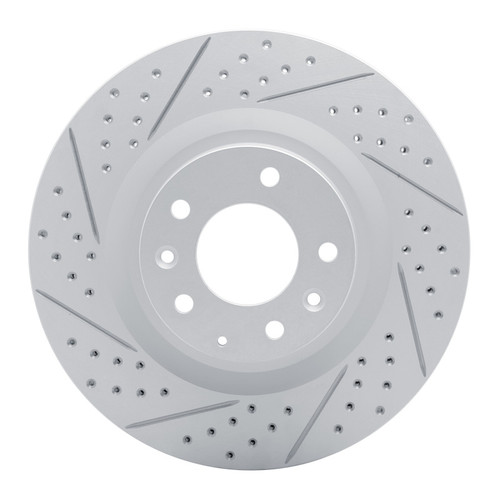 R1 07-15 Mazda Cx-9 Front Left Drilled & Slotted Geo-Carbon Rotor