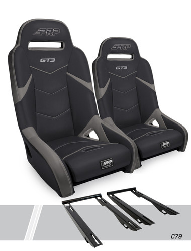 Polaris RZR GT3 Suspension Seats Kit - Black Gray