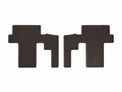WeatherTech 22-26 Kia Carnival-8 Passenger-2nd Row Rear All-Weather Floor Mats 2pc - Cocoa