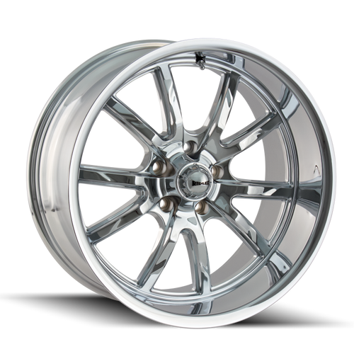 Ridler 650 18x8 / 5x120.65 BP / 0mm Offset / 83.82mm Hub Chrome Wheel