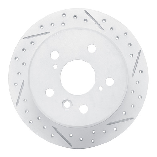 R1 02-08 Lexus Es330 Rear Right Drilled & Slotted Geo-Carbon Rotor