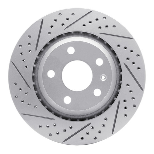 R1 08-15 Audi Tts Quattro Rear Left Drilled & Slotted Geo-Carbon Rotor