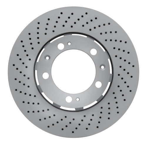 DFC 94-98 Porsche 911 Left Front Drilled Hi-Carbon Alloy Geomet Coated Rotor