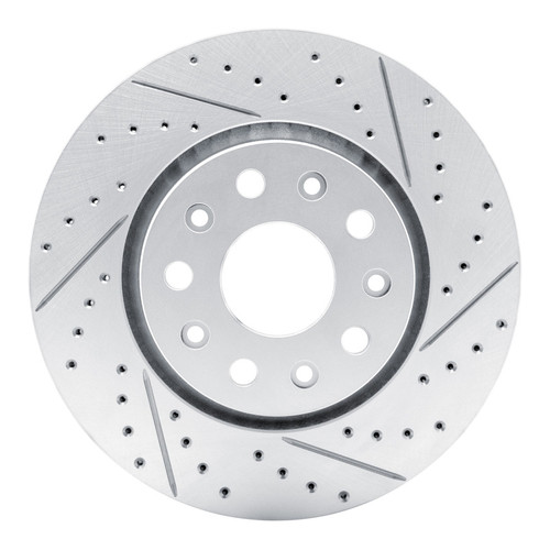 R1 18-25 Jeep Wrangler Front Right Drilled & Slotted Geo-Carbon Rotor