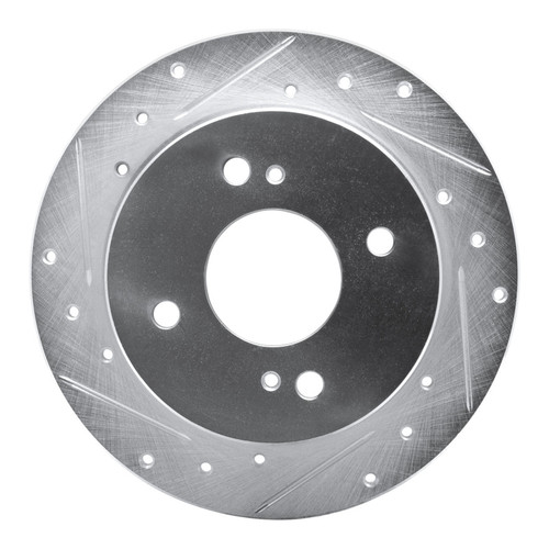 R1 82-88 Nissan 200SX Rear Left Drilled & Slotted Silver Brake Rotor