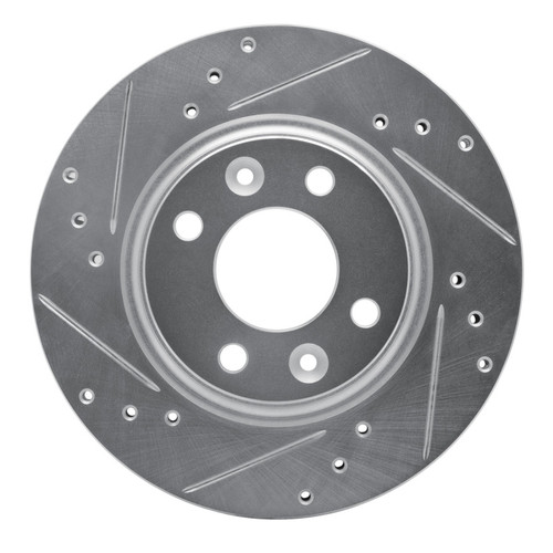 R1 15-19 Renault Logan (Mexico) Front Left Drilled & Slotted Silver Brake Rotor