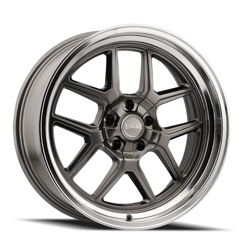 Ridler 610 17x7 / 5x127 BP / 0mm Offset / 83.82mm Hub Gloss Grey Polished Wheel
