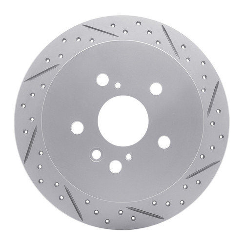 R1 04-09 Lexus Rx330 Rear Right Drilled & Slotted Geo-Carbon Rotor
